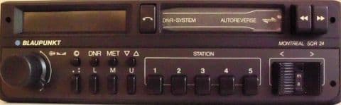 (85-89) BLAUPUNKT MONTREAL SQR 24 Stereo Radio Cassette MERCEDES R107 SL 190E PORSCHE (1)
