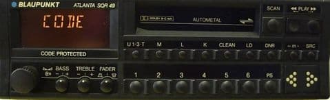 (89-94) BLAUPUNKT ATLANTA SQR 49  Vintage Classic car Radio Cassette  PORSCHE 964 911 FERRARI ROLLS