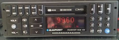 (92-96) BLAUPUNKT FRANKFURT  RCM 104 Vintage Classic Car FM Radio Cassette Ferrari Porsche Audi  BMW