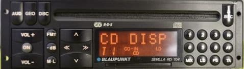 (93-96) BLAUPUNKT SEVILLA RD 104Classic Car FM Radio CD WARRANTY PORSCHE 993, 968 . FERRARI 348,