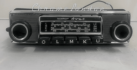 BECKER AVUS Vintage CHROME Classic Car FM Radio +MP3  PORSCHE 911 MERCEDES PAGODA FERRARI ASTON