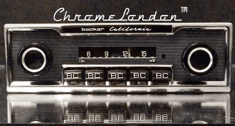 BECKER CALIFORNIA Vintage Chrome Classic Car Radio +BLUETOOTH MERCEDES SL PORSCHE JAGUAR FERRARI