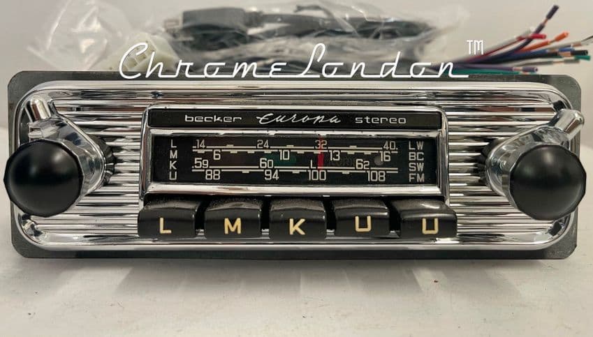 BECKER EUROPA 992 MODERNISED Classic Car FM Radio 4xSTEREO DAB+ BLUETOOTH USB MERCEDES 190SL PONTON