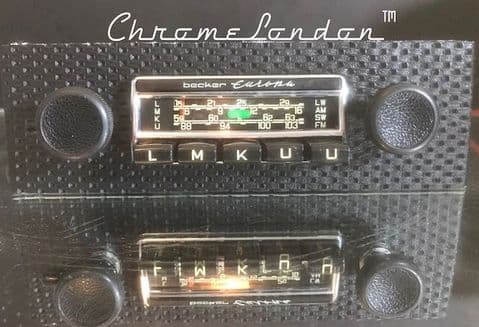 BECKER EUROPA BASKETWEAVE Vintage CHROME Classic Car FM Radio +MP3 PORSCHE 911 912 65-73