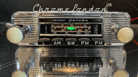 BECKER EUROPA  US Vintage IVORY Chrome Classic Car FM Radio +MP3  MINT MERCEDES 190 SL (1)