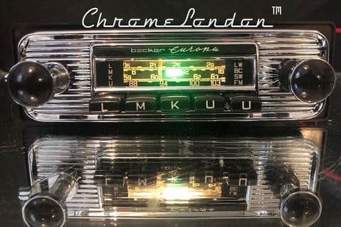 BECKER EUROPA Vintage Chrome Classic Car FM Radio +MP3  MINT MERCEDES 190 SL
