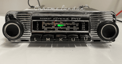 BECKER GRAND PRIX Wonderbar Vintage CHROME Classic Car FM Radio FERRARI PORSCHE ETYPE MERCEDES