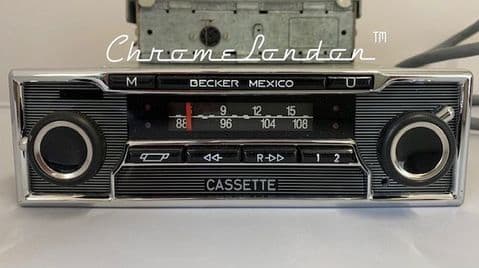 BECKER MEXICO 374 Vintage Chrome Classic Car STEREO Radio Cassette  MERCEDES PAGODA PORSCHE FERRARI