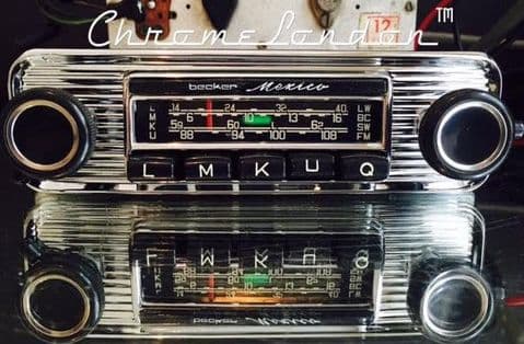 BECKER MEXICO Wonderbar Vintage CHROME Classic Car Radio +AMP MINT MERCEDES 190SL FERRARI 330 ETYPE