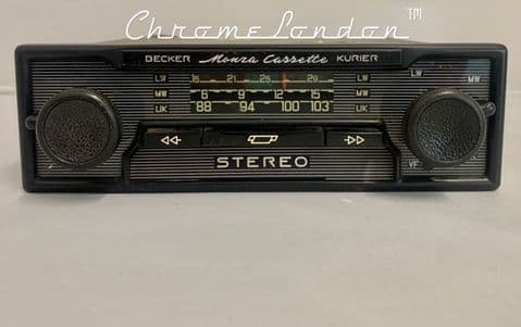 BECKER MONZA STEREO Vintage MONOCHROME Classic Car FM Radio Cassette FERRARI PORSCHE MERECDES