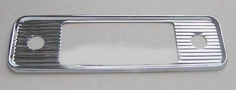 BLAUPUNKT CHROME FACEPLATE GROOVED NOS -  SMALL UNIVERSAL