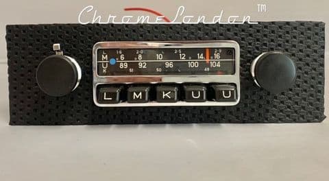 BLAUPUNKT FRANKFURT Basketweave Vintage Classic Car FM Radio +MP3  MINT RESTORED 65-73 PORSCHE 911