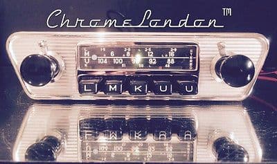 BLAUPUNKT FRANKFURT STEREO 12+/- Vintage Chrome Classic Car FM Radio  MINT ETYPE MG ASTON PORSCHE