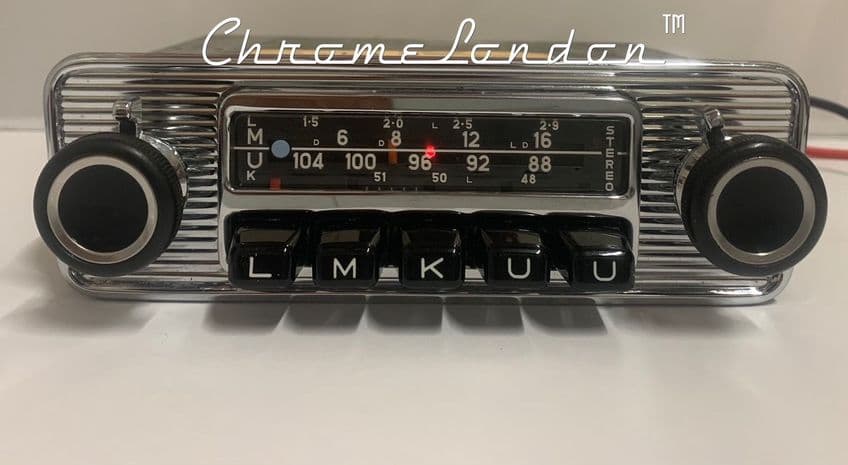 BLAUPUNKT FRANKFURT STEREO Vintage Chrome Classic Car FM Radio  ROLLS SHADOW CORNICHE HEALEY  ETYPE