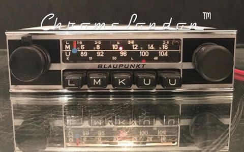 BLAUPUNKT FRANKFURT Vintage Classic Car FM Radio +MP3 FULL WARRANTY JAGUAR ETYPE TR6 ASTON MG HEALEY PORSCHE 911 912  ALFA