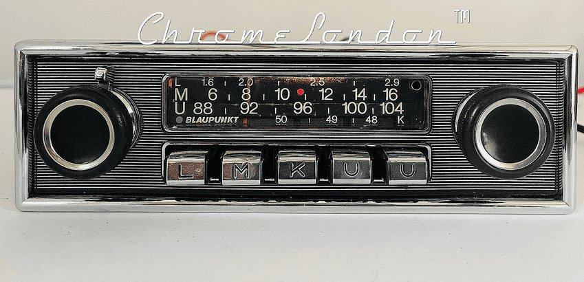BLAUPUNKT FRANKFURT Vintage Pinstripe/Chrome Classic Car FM Radio MERCEDES JAGUAR ASTON  PORSCHE