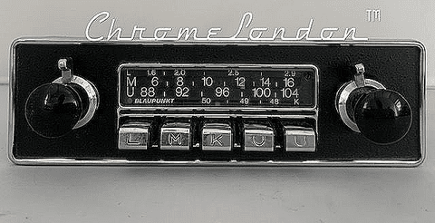 BLAUPUNKT KARLSRUHE Vintage MONOCHROME Classic Car FM Radio MP3  MASERATI FERRARI VOLVO  MG