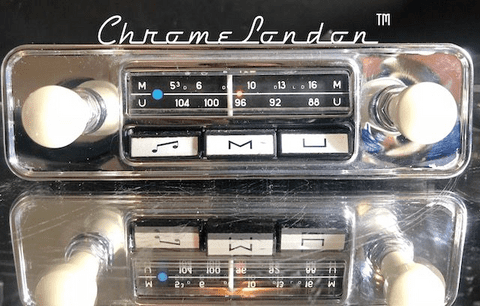 BLAUPUNKT MANNHEIM Vintage Chrome Ivory Classic Car FM Radio MP3  12v+/- MG TRIUMPH ETYPE