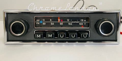 BLAUPUNKT MUNSTER Vintage Pinstripe/Chrome Classic Car FM Radio MERCEDES JAGUAR ASTON  PORSCHE (1)