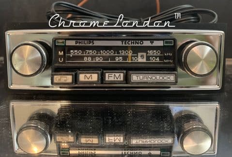 PHILIPS TURNOLOCK Vintage Classic Car FM Radio