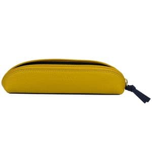 V01359 - Leather Yellow & Navy Pouch 4/PK
