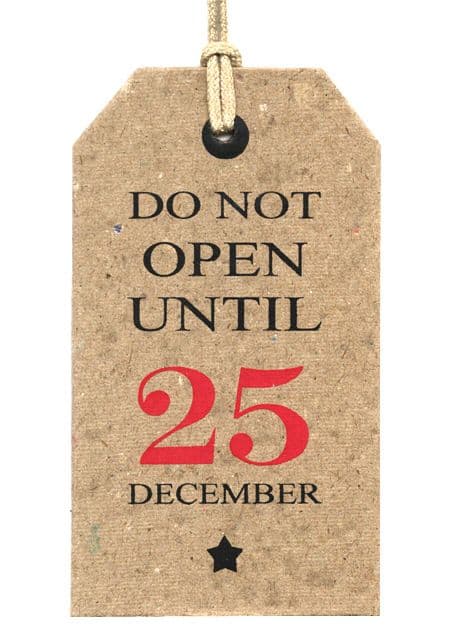 V03650 - Do Not Open Before 25th Dec Gift Tags - GT.OPEN 6/PK