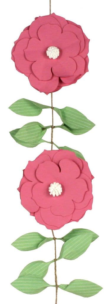 V08365 - Paper Flower Bunting Pink - PFBUNT.12 6/PK