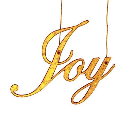 V25775 - Gold Joy Hanging Decoration  FJOY.51 6/PK