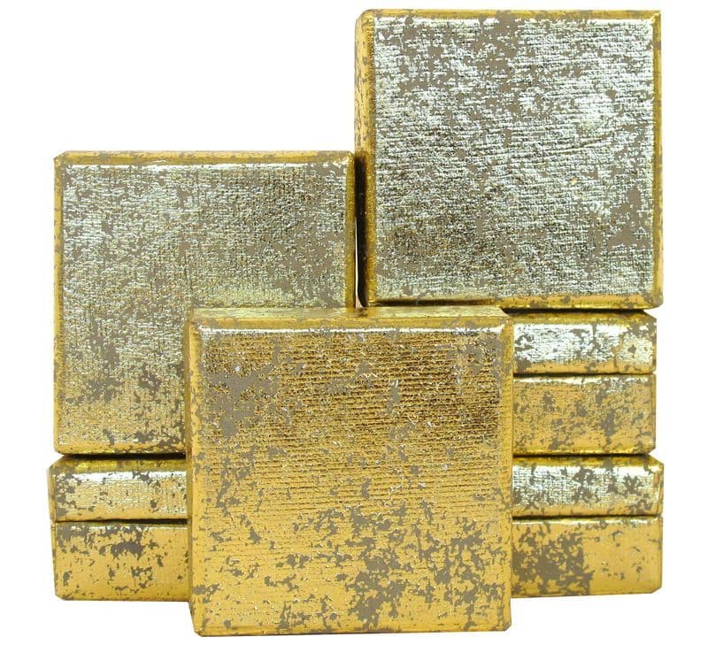 V29988 - Gold Crush on Gunmetal Square 12 MiniBoxes GBXM171.82/51 12/PK