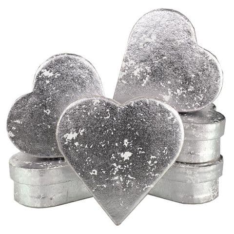 V33947 - Silver Crush Heart Mini Boxes - GBXH171.01 12/PK