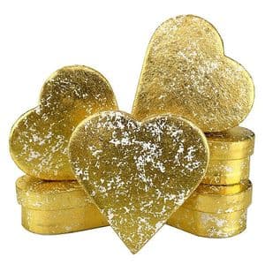 V33985 - Gold Crush Heart Mini Boxes - GBXH171.51 12/PK