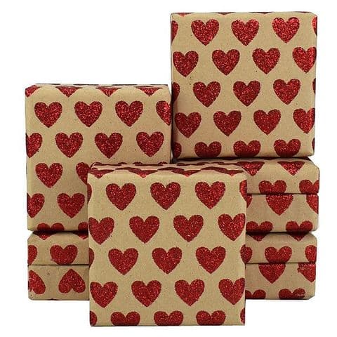 V34036 - Mini Hearts Glitter Red Mini Boxes - GBXM163.100/20G 12/PK