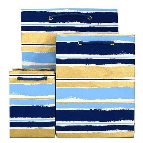V35781; V35736; V35798 - Painterly Stripes Bag Blue - GBG276/00/48 10/PK
