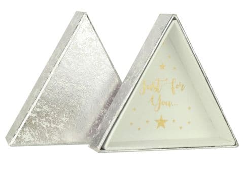 V43977 - Triangular Box Silver Crush 6/PK