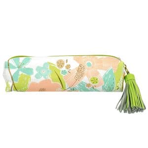V46473 - Textured Floral Leather Pouch 4/PK