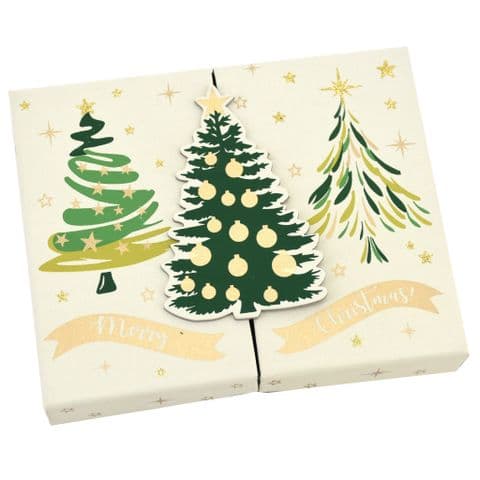 V47760 - Xmas Trees Gift Card Box 4/PK