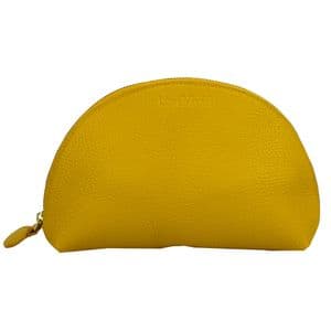 V01328 - Leather Yellow Make Up Bag 2/PK