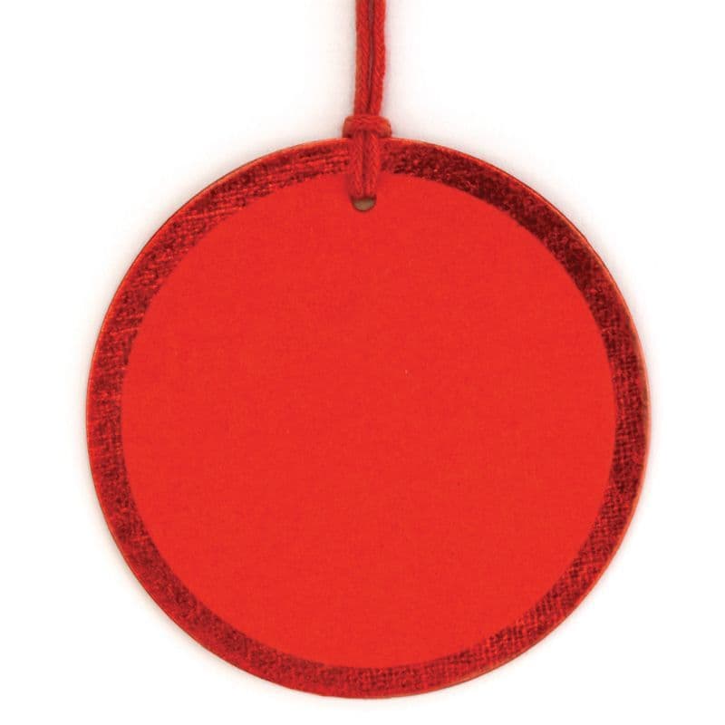 V30021 - Red Foil Round Tags - GTRF.20/20 12/PK