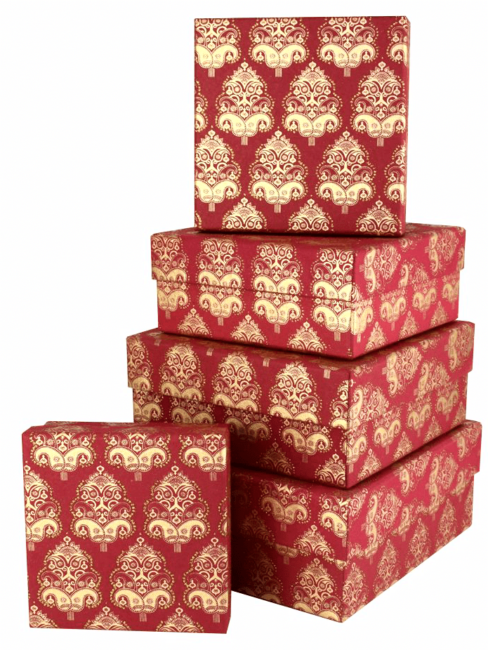 V39352 - Maharaja Berry Square Nest of 5 Boxes - GBXS247.24 1/PK