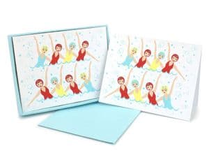 V42512 - Swimmers Mint Note Cards s/8 6/PK