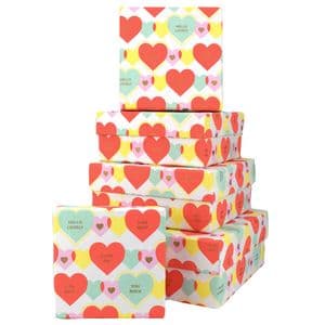 V46152 - You Rock Square Nest of 5 Gift Boxes 1/PK