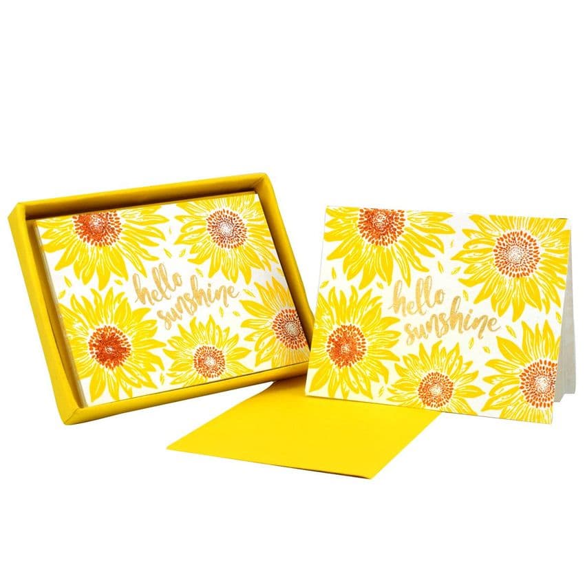 V46312 - Sunflowers Note Cards Set of 8 6/PK