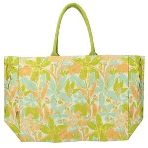V46800 - Textured Floral Canvas Tote 4/PK