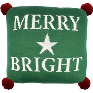 V48439 - Merry & Bright 12" Pillow Green 2/PK