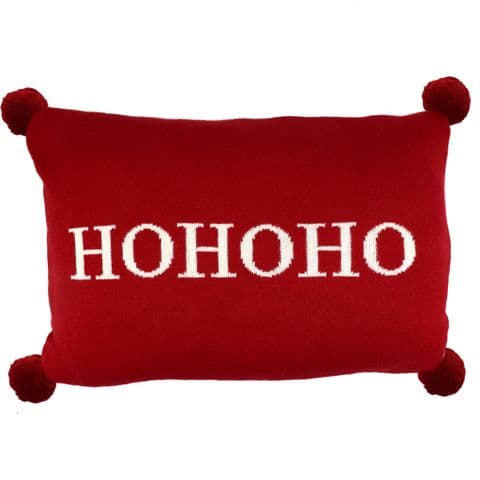 V48446 - HoHo & Santa 15" Pillow Red 2/PK