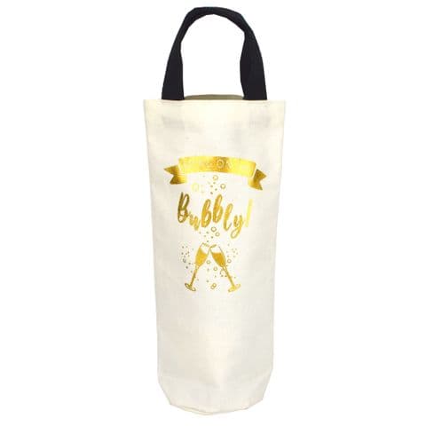 V49610 - Bring on the Bubbly' Washed Canvas Bottle  Tote - CBB443 6PK