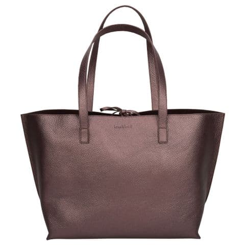 V50562 - Large Leather Tote Chocolate Bronze - LLTB.75