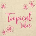V51545 - Tropical Floral Canvas Tote - WCB471 4/PK