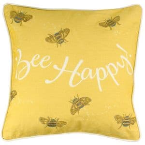 V51644 - Bee Happy Canvas Pillow - CPIL12/12.423 4/PK
