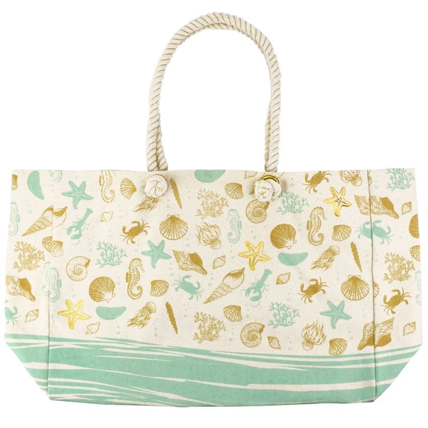 V51712 - Under The Sea Canvas Large Tote - WCB478 4/PK
